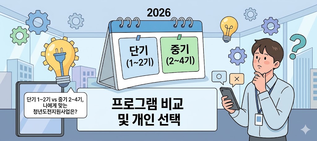 단기 1~2기 vs 중기 2~4기, 나에게 맞는 청년도전지원사업은?